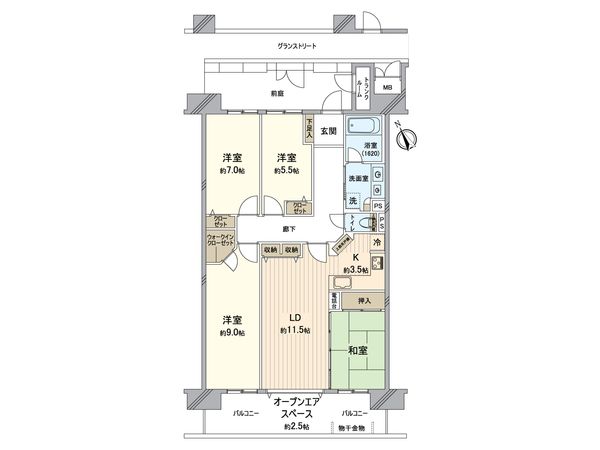 レイディアントシティ横濱 カルティエ3 間取図(平面図) レイディアントシティ横濱 カルティエ3 間取図(平面図)