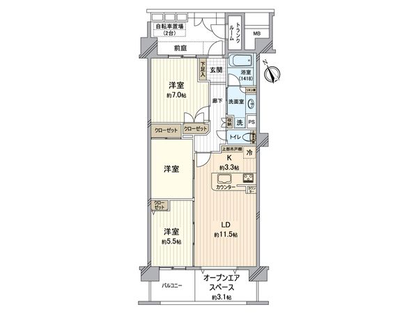 レイディアントシティ横濱 カルティエ6 間取図(平面図) レイディアントシティ横濱 カルティエ6 間取図(平面図)
