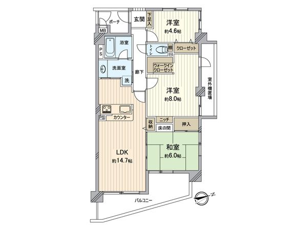 サングレイス新杉田 間取図(平面図) サングレイス新杉田 間取図(平面図)