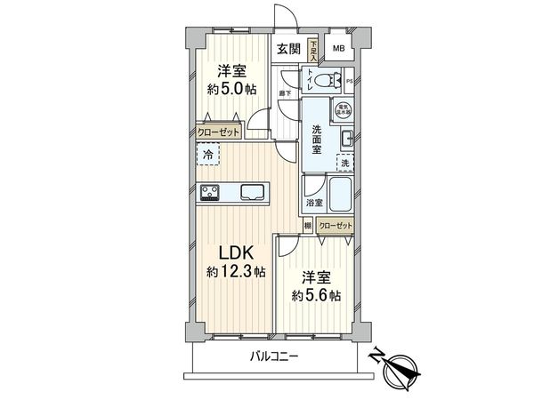 中央ハイツ 間取図(平面図) 間取図(平面図)