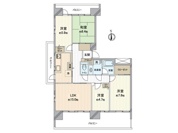 ウェルシティ横須賀ポートバレーヌ 3番館 間取図(平面図) ウェルシティ横須賀ポートバレーヌ 3番館 間取図(平面図)