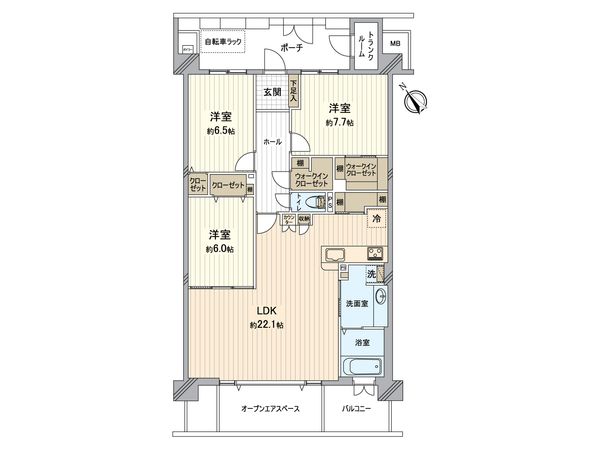 レイディアントシティ横濱 カルティエ11 間取図(平面図)