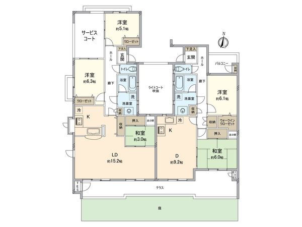 サウスウイング金沢 3号棟 間取図(平面図) サウスウイング金沢 3号棟 間取図(平面図)