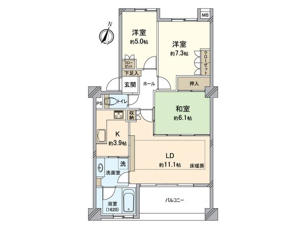 エストグランディール杉田 間取図(平面図) 間取図(平面図)