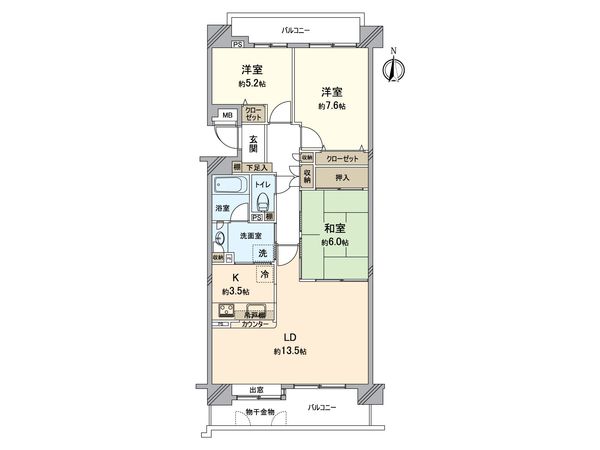 シティ能見台つどいの街 壱番館 間取図(平面図) 間取図(平面図)