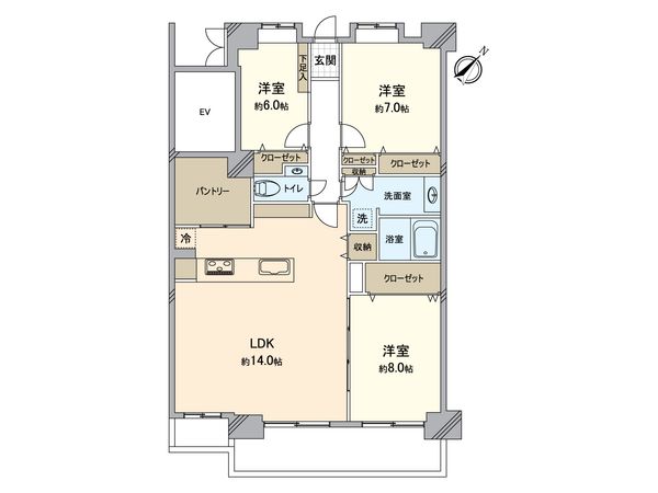 横須賀汐入ハイム 2号棟 間取図(平面図) 横須賀汐入ハイム 2号棟 間取図(平面図)