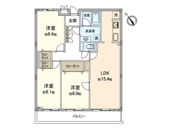 コスモ金沢文庫ルシード 間取図(平面図)