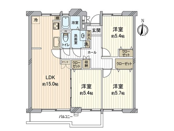 金沢シーサイドタウンさざなみ団地 第1住宅 間取図(平面図) 間取図(平面図)