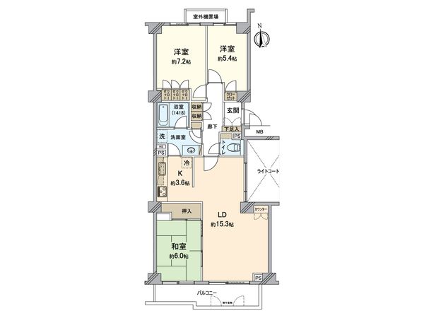 コモア六浦 5番館 間取図(平面図)
