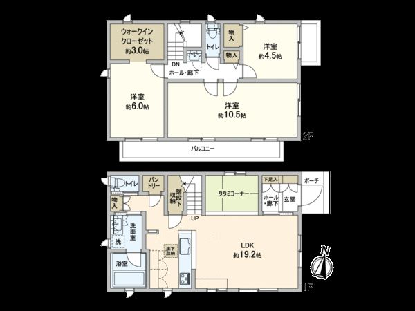 三浦市初声町和田 戸建 間取図(平面図)