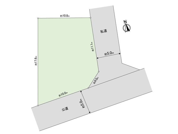 鶴間6丁目 土地 地型図