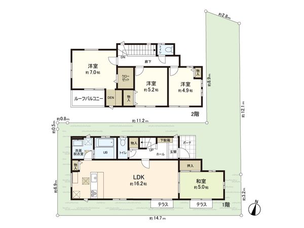 霧が丘1丁目 新築戸建 6号棟 間取図(平面図)