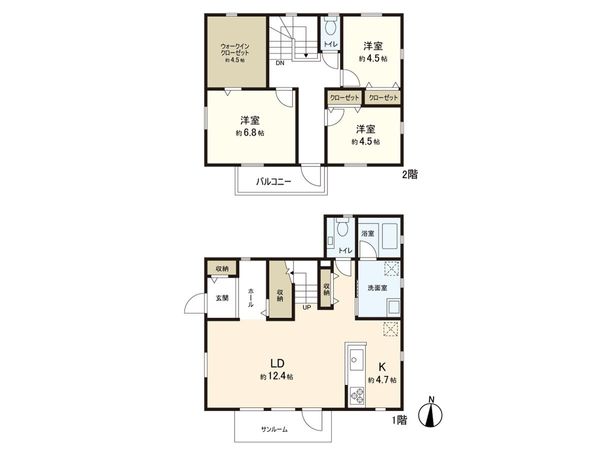 奈良2丁目 戸建 間取図(平面図)