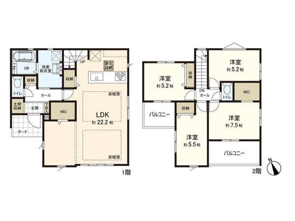 三保町 新築戸建 間取図(平面図) 三保町 新築戸建 間取図(平面図)