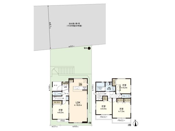三保町 新築戸建 10号棟 間取図(平面図) 間取図(平面図)