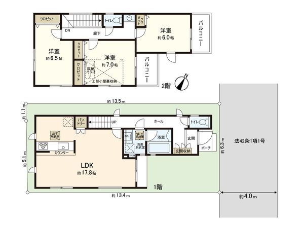 南町田1丁目 新築戸建 間取図(平面図) 間取図(平面図)