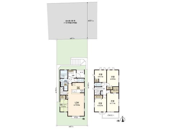 三保町 新築戸建 6号棟 間取図(平面図) 間取図(平面図)