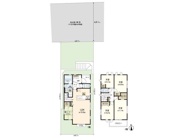 三保町 新築戸建 6号棟 間取図(平面図)
