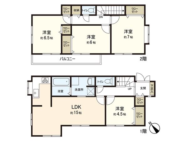 上山3丁目 戸建 間取図(平面図) 間取図(平面図)
