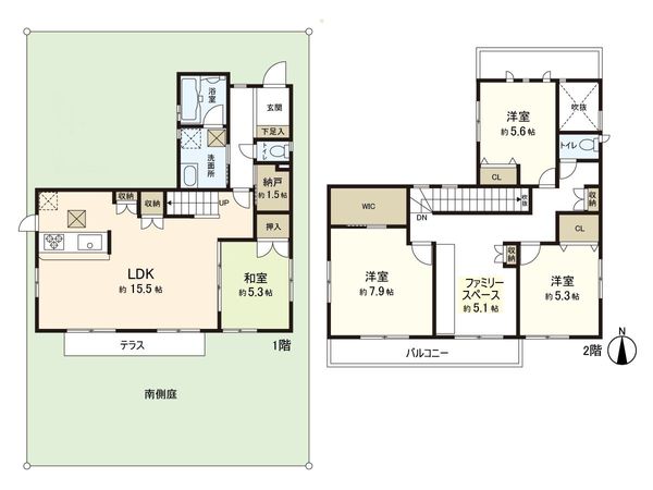 奈良5丁目 戸建 間取図(平面図)
