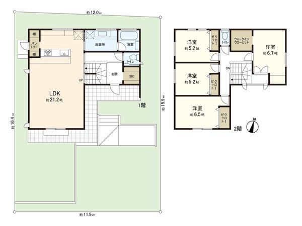 いぶき野 新築戸建 間取図(平面図)