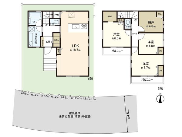 長津田2丁目 新築戸建 G号棟 間取図(平面図) 長津田2丁目 新築戸建 G号棟 間取図(平面図)