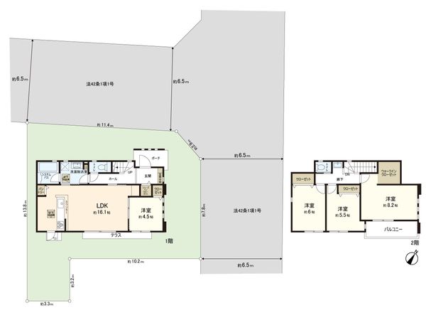 あかね台1丁目 新築戸建 1号棟 間取図(平面図) あかね台1丁目 新築戸建 1号棟 間取図(平面図)