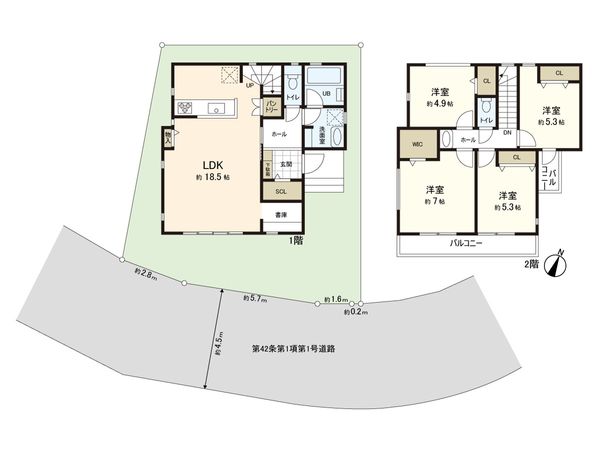 長津田2丁目 新築戸建 N号棟 間取図(平面図) 長津田2丁目 新築戸建 N号棟 間取図(平面図)