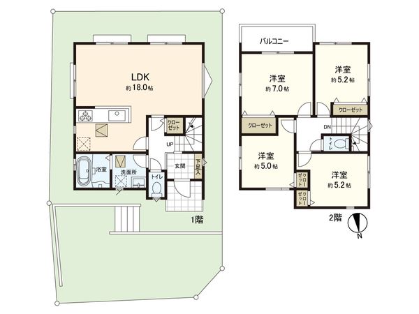 台村町 新築戸建 A棟 間取図(平面図) 台村町 新築戸建 A棟 間取図(平面図)