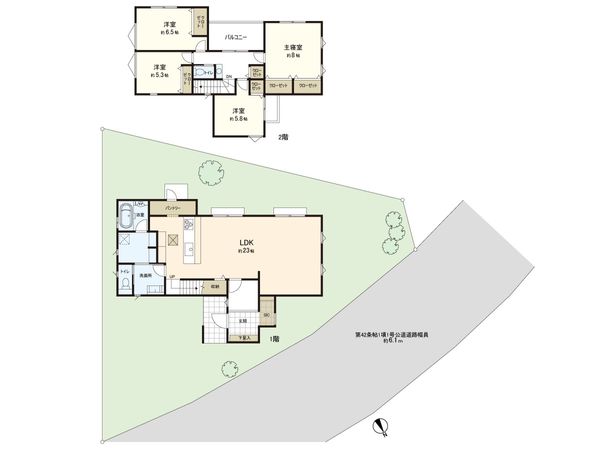 つくし野3丁目 新築戸建 A棟 間取図(平面図) つくし野3丁目 新築戸建 A棟 間取図(平面図)