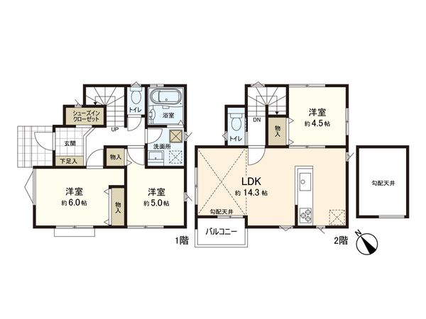新治町 新築戸建 間取図(平面図) 新治町 新築戸建 間取図(平面図)