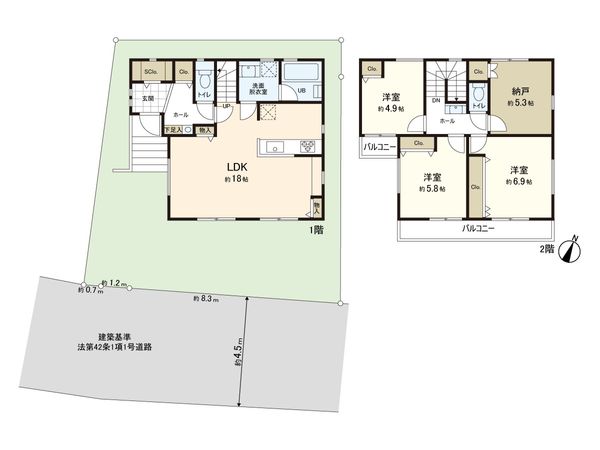 長津田2丁目 新築戸建 I号棟 間取図(平面図) 長津田2丁目 新築戸建 I号棟 間取図(平面図)