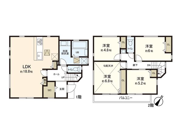 長津田2丁目 新築戸建 F号棟 間取図(平面図)