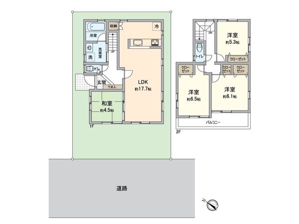 鶴間7丁目 戸建 間取図(平面図) 鶴間7丁目 戸建 間取図(平面図)