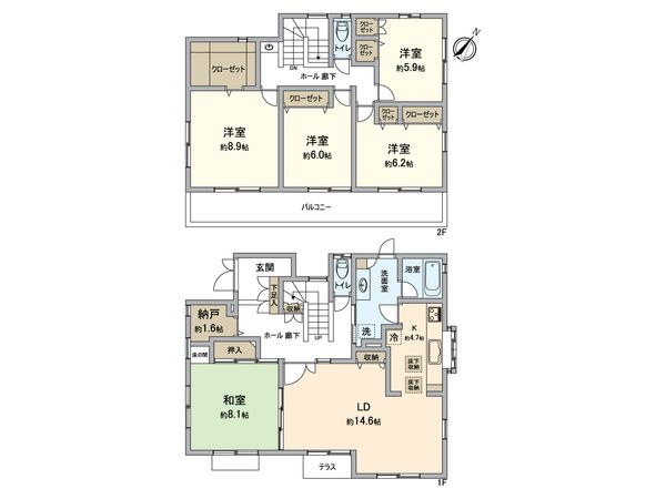あかね台2丁目 戸建 間取図(平面図)
