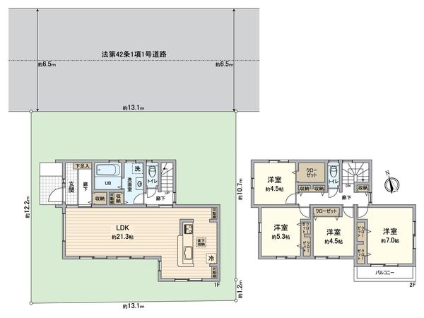 いぶき野 新築戸建 間取図(平面図) いぶき野 新築戸建 間取図(平面図)