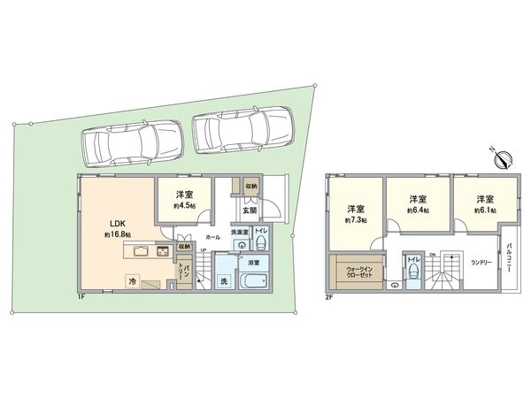 長津田2丁目 戸建 間取図(平面図) 間取図(平面図)