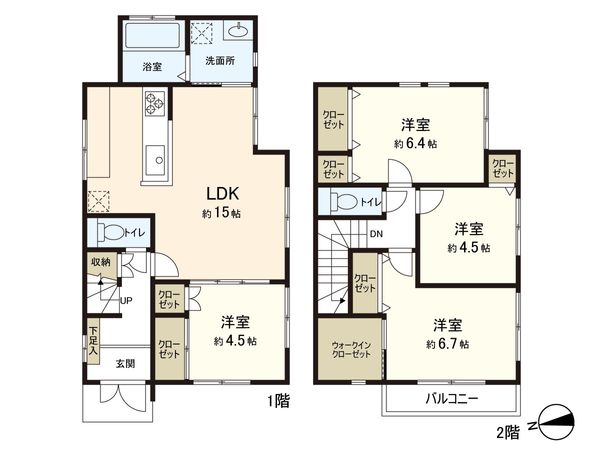 台村町 戸建 間取図(平面図) 間取図(平面図)