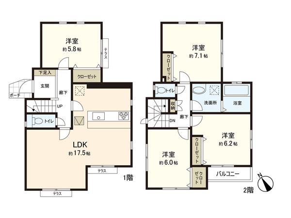 三保町 戸建 間取図(平面図) 三保町 戸建 間取図(平面図)