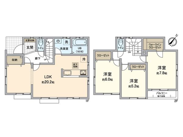 長津田1丁目 戸建 間取図(平面図) 間取図(平面図)