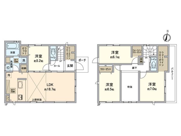 奈良1丁目 2号棟 間取図(平面図)