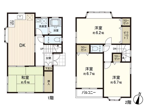 長津田1丁目 戸建 間取図(平面図)