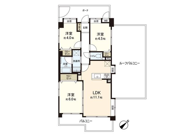 グレイス十日市場 間取図(平面図)