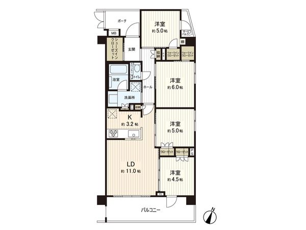 アーリアレジデンス南町田 間取図(平面図) アーリアレジデンス南町田 間取図(平面図)