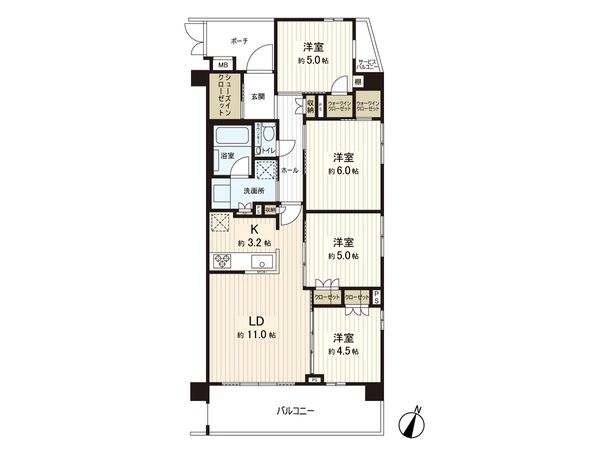 アーリアレジデンス南町田 間取図(平面図)
