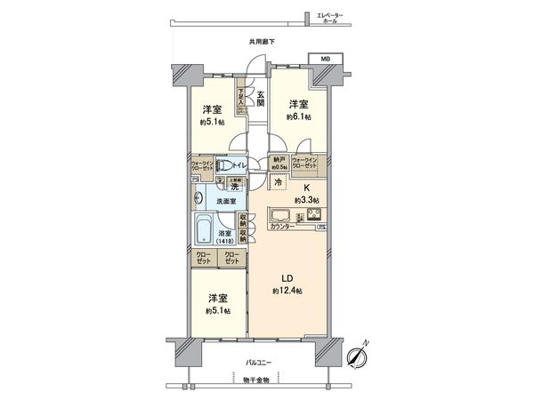 オハナ町田オークコート 間取図(平面図) オハナ町田オークコート 間取図(平面図)