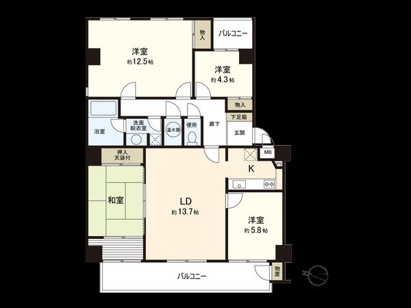 藤和南町田ハイタウン 間取図(平面図) 間取図(平面図)