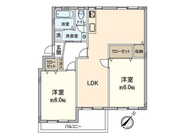 南長津田団地 4号棟 間取図(平面図)