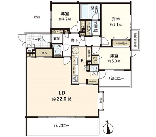 シーアイコートたまプラーザ 間取図(平面図) シーアイコートたまプラーザ 間取図(平面図)