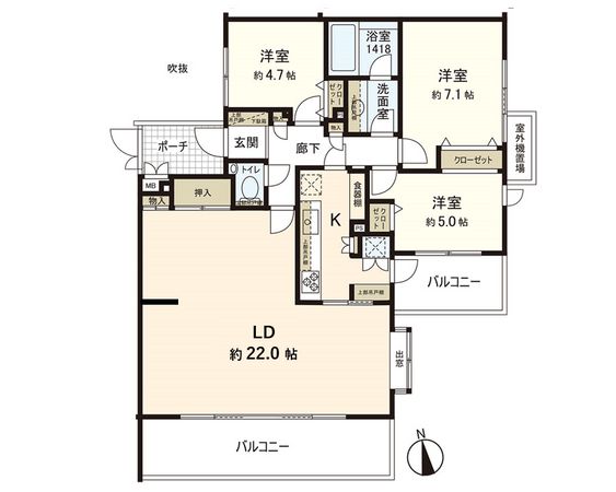 シーアイコートたまプラーザ 間取図(平面図) 間取図(平面図)